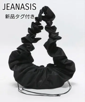 택 포함 새상품 JEANASIS 개더 핸들 BAG 블랙
