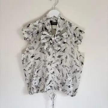 Jeremy Scott 2001 S/S 아카이브 리본 블라우스