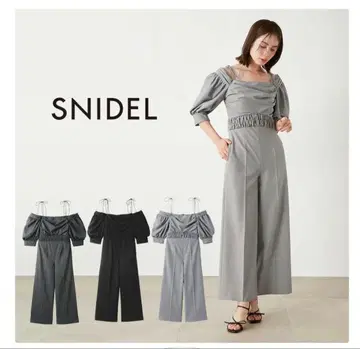 SNIDEL 잔잔한 체크 2way 퍼프 소매 올인원 사이즈 1