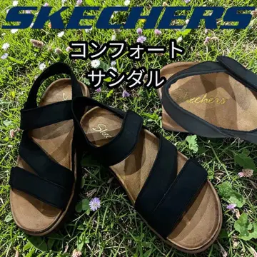 미사용 새상품 스케쳐스 리프티드 컴포트 샌들 블랙 23cm