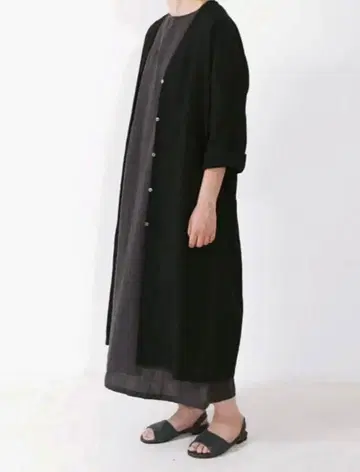 [미사용] evam eva 에붐에바 린넨 로브