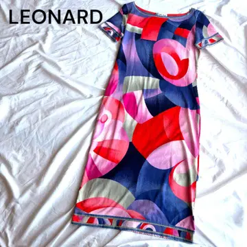 LEONARD 레오나르 트리밍 롱 원피스 42 빅 사이즈