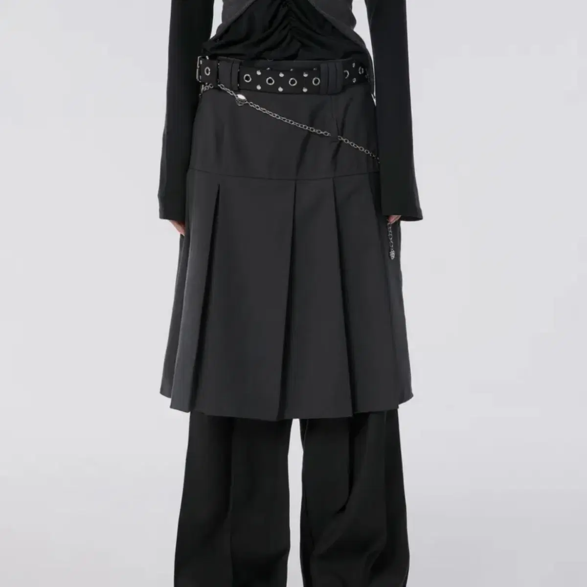 Flareup Asymmetrical Draped Layered Skirt | Bunjang Global