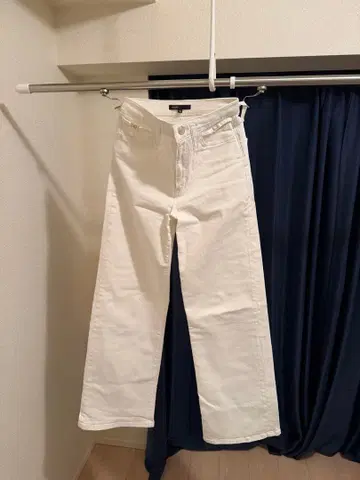 Maje 화이트 와이드 레그 데님 팬츠