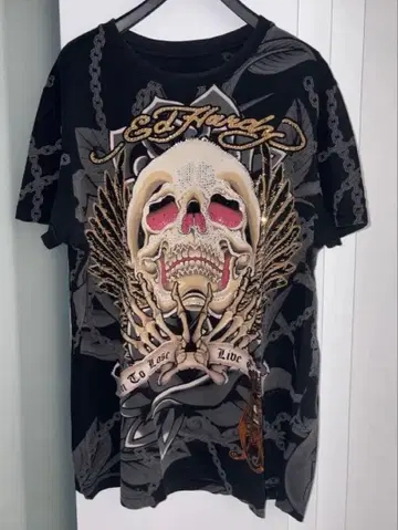 귀중 Ed Hardy T셔츠 에드하디 y2k 헤이세이 스컬 y2k