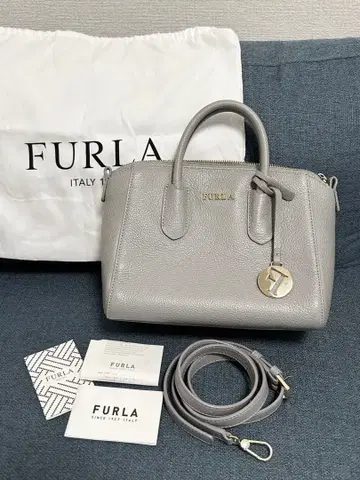 FURLA 그레이 가죽 숄더백