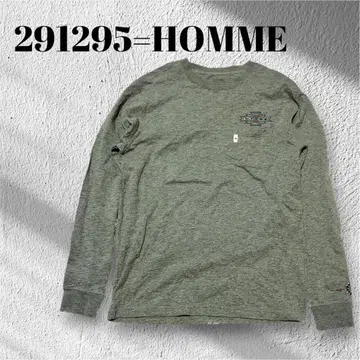 빈티지 291295=HOMME 롱T 그레이 스터드 네이티브 무늬