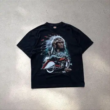 ROCK EAGLE 90's 티셔츠 블랙 태국제 인디언 XL 싱글 스티치
