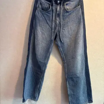ZARA 배기 핏 스트랩 청바지 허리끈 드로 코드