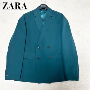 컨디션 최상 ZARA 자라 더블 브레스트 테일러드 자켓 언라이닝 자켓