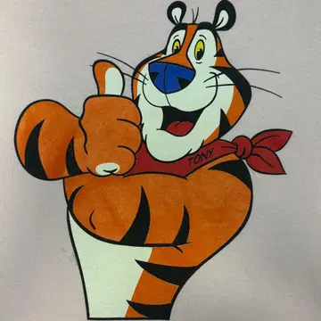 Kellogg 티셔츠 토니 더 타이거 콘푸로스트 프린트