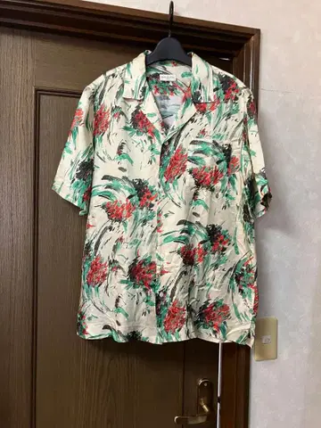 dries van noten 오픈 카라 셔츠 하와이안 플로럴 꽃무늬