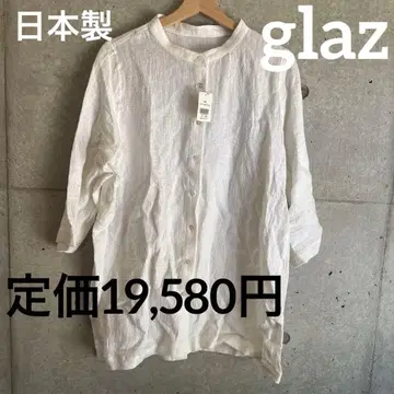 미사용 새상품 택 포함 glaz 셔츠 원피스 린넨 일본제 프리