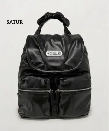 SATUR 백팩 블랙 Drawstring Mini Backpack