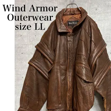 빈티지 Wind Armor 라무 양가죽 자켓 브라운 LL