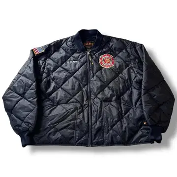 90s 구제 의류 소방 FD FIREDEPT 와펜 퀼팅 자켓