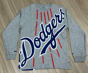 new era XLARGE Dodgers 롱 티셔츠 그레이 L 사이즈