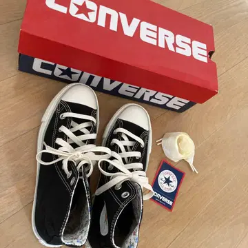 거의 미사용 컨버스 블랙 24.5cm