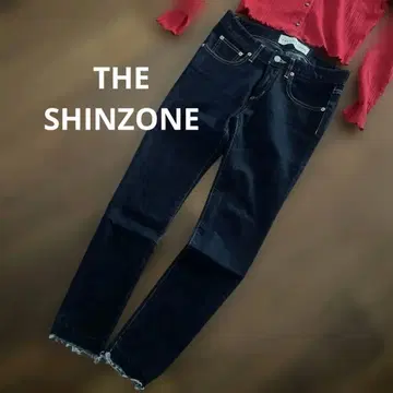 THE SHINZONE 다크 블루 스키니 데님 34 인디고