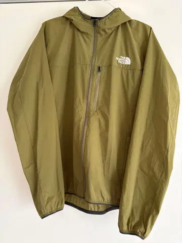 THE NORTH FACE 후드 부착 나일론 자켓 L 카키