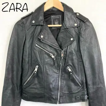 [ ZARA TRF ] 가죽 라이더 자켓 램 가죽 EUR S 사이즈