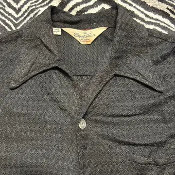 빈티지 50s 블랙 로카빌리 셔츠 vintage ELVIS