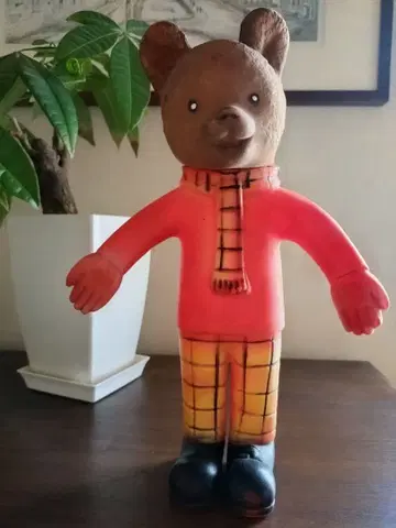 빈티지 인형 루퍼트 베어 러버 인형