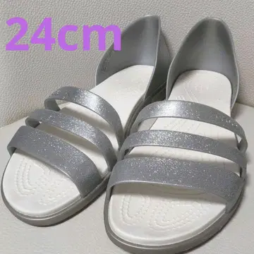 crocs 샌들 24cm 실버