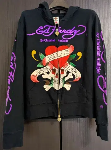 Ed Hardy 에드 하디 후드티 집업 블랙 스컬