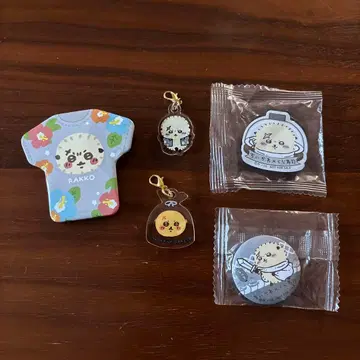 미사용 치이카와 랏코 캔배지 & 참 외 5점 일괄