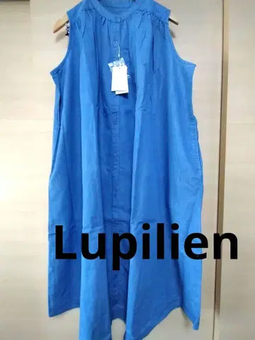 Lupilien 50z 폴리 데님 슬리브리스 원피스 F