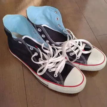 CONVERSE ALL STAR 블랙/빨간색 하이컷 스니커즈