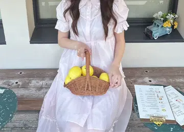 treaturself 핑크 튤 퍼프 원피스