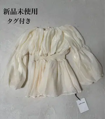 미사용 새상품 XITANG STUDIO 쉬폰 벌룬 오프숄더 블라우스