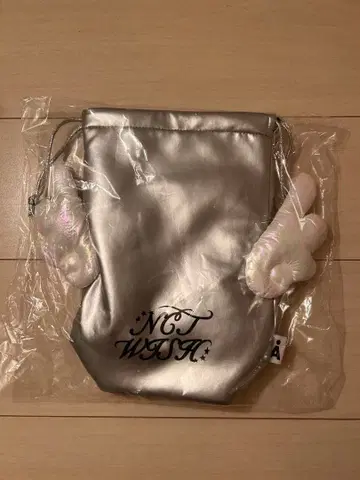 NCT WISH 실버 깃털 파우치
