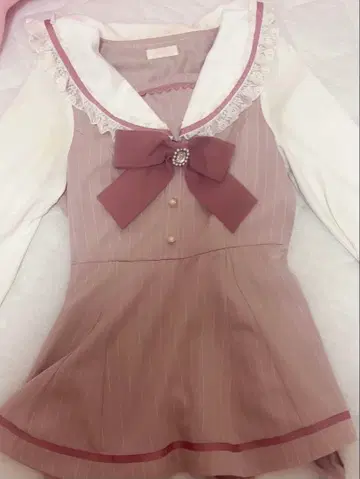 LIZLISA 세일러 셋업 핑크 긴팔