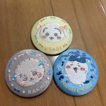 치이카와 자수 캔뱃지 2 (하치와레 토끼 랏코)