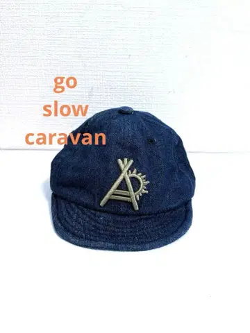 go slow caravan 짧은 챙 데님 캡