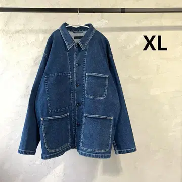 새상품급 유니클로 유틸리티 자켓 (데님) 블루 XL