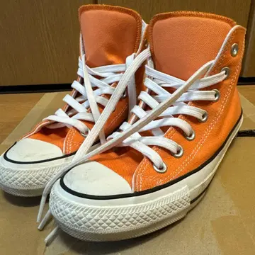 CONVERSE 오렌지 하이컷 척테일러 스니커즈