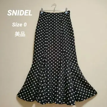 SNIDEL 스나이델 롱 스커트 머메이드 도트 하이웨스트 새상품급