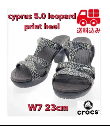 crocs cyprus 5.0 레오파드 프린트 힐 w