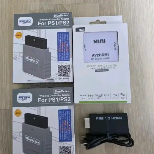 플스2 ps2 & 플스1 ps1 연결 어댑터 전부 일괄 내용과사진 잘 보