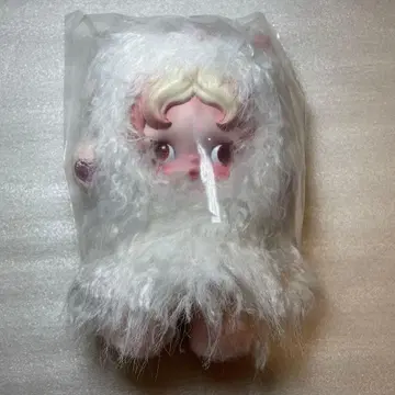 SKULLPANDA 화이트 봉제 인형 카라비너 포함