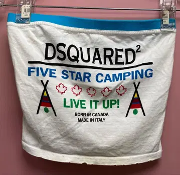 DSQUARED2 파이브 스타 캠핑 베어탑 Y2K