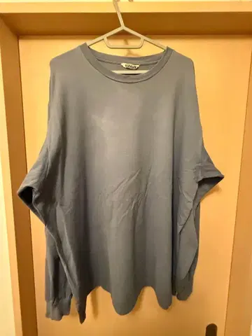 AURALEE LUSTER PLAITING L/S TEE MEN 블루 5