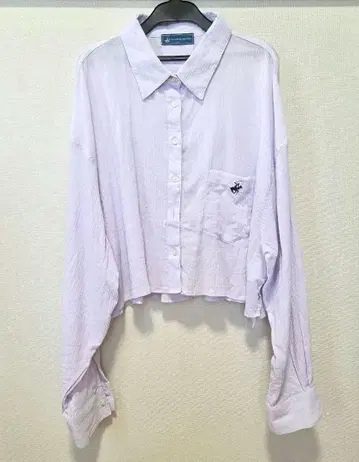비벌리힐스 폴로 클럽 양류 소재 라벤더 긴팔 셔츠