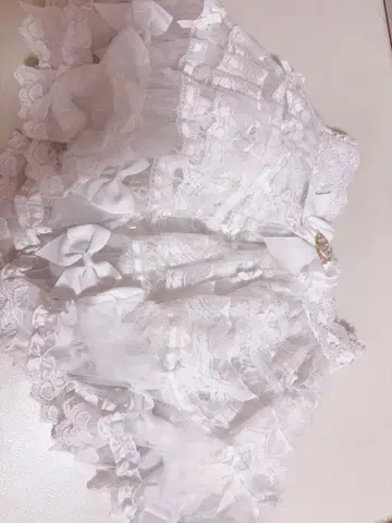 LIZLISA 리본 스커트 화이트
