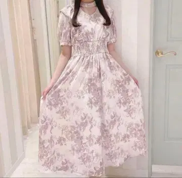 evelyn 꽃무늬 초커 원피스