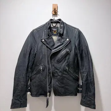 Schott 블랙 더블 라이더 자켓 3101019
